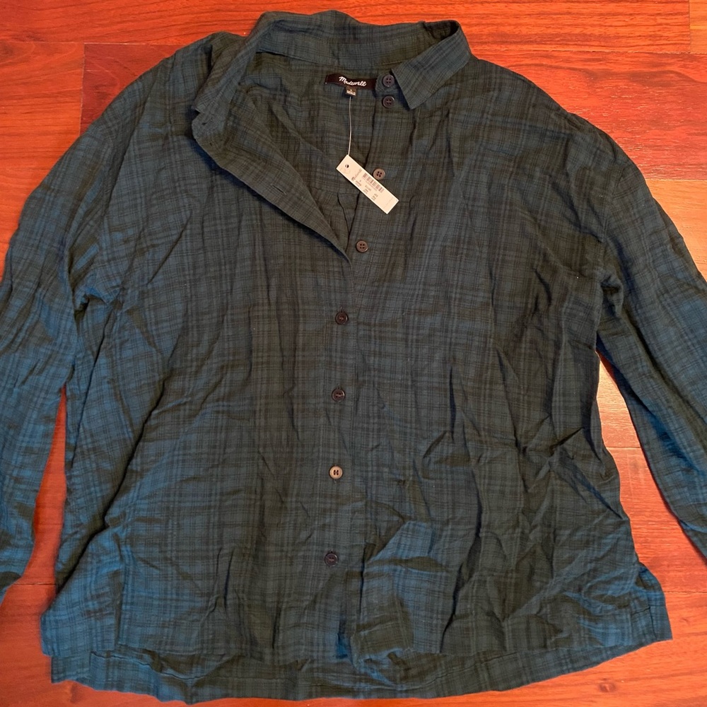 Dark Green Madewell button up shirt